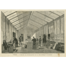 Paris. L'atelier de photographie de la Bibliothèque Nationale.