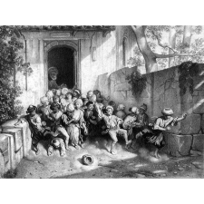 Sortie de l'école (Turquie d'Asie).