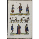 Le Pérou et les conquistadores. Planche de l'imagerie de Lille. 