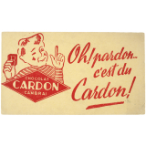 Buvard publicitaire. Chocolat Cardon. 