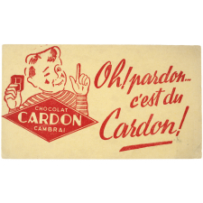 Buvard publicitaire. Chocolat Cardon.