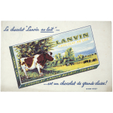 Buvard publicitaire. Lanvin chocolat au lait. 