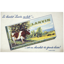 Buvard publicitaire. Lanvin chocolat au lait.