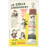 Buvard publicitaire. Colle transparente Scotch.