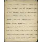 Cahier d'écriture. 
