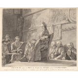 Concours pour le prix de l'étude des Têtes et de l'Expression, fondé à l'Académie Royale de Peinture et Sculpture par le Comte de Caylus Honoraire Amateur en 1760.