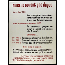 Nous ne seront pas dupes.