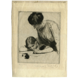 La leçon d'écriture. 