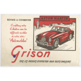 Buvard publicitaire. Aston Martin. Grison.