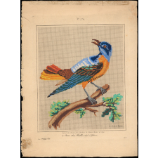 Modèle de broderie. Le Merle. Le Rocher.