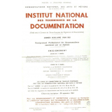 Institut National des Techniques de la Documentation. Année scolaire 1964-1965. Enseignement Professionnel des Documentalistes sanctionné par un diplôme. Enseignement. Cours de 1re année.