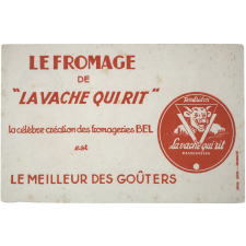 Buvard publicitaire. Le fromage de La vache qui rit.
