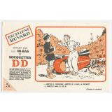 Buvard publicitaire. Mi-Bas et Socquettes D D. L'accident de voiture. 