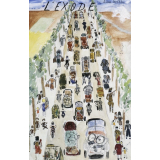 Scène d'exode à Vierzon (Cher)