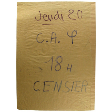 Jeudi 20 - C.A. philo 18h Censier.