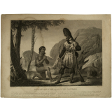 Robinson s'empare d'un sauvage.