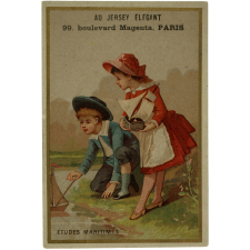 Carte réclame. Au Jersey élégant. Etudes maritimes.