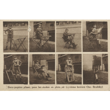 Banc-pupitre pliant, pour les écoles en plein air (Système breveté Osc. Brodsky).