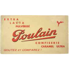 Buvard publicitaire. Poulain. Confiserie - Caramel Ultra.