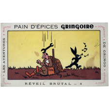 Buvard publicitaire. Pain d'épices Gringoire. Réveil brutal - n°4.