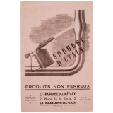 Buvard publicitaire. Soudure d'étain.