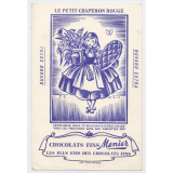 Buvard publicitaire. Le petit chaperon rouge. Chocolats fins Menier. 
