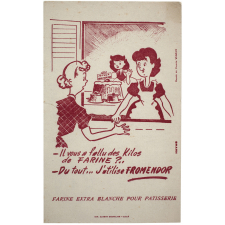 Buvard publicitaire. Fromendor. Le gâteau d'anniversaire. 
