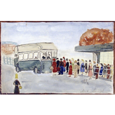 Un Autobus stationne Porte d'Italie