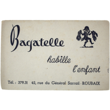 Buvard publicitaire. Bagatelle habille l'enfant.