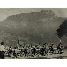 Classe en montagne. 