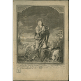 Prix d'écriture: gravure représentant Saint Geneviève. 