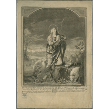 Prix d'écriture: gravure représentant Saint Geneviève.