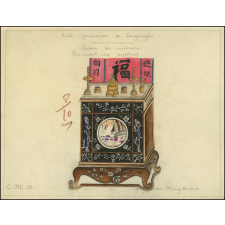 Cochinchine/Dessin de mémoire : un autel des ancêtres.