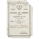 Ex-praemio . Collège de Lorient.