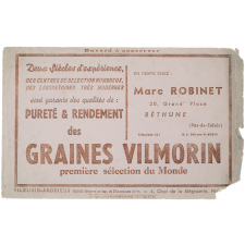 Buvard publicitaire. Graines Vilmorin.