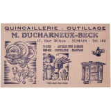 Buvard publicitaire. Quincaillerie-Outillage M. Ducharneux-Beck. 