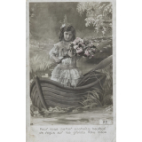 Pour vous porter souhaits heureux / Je vogue sur les grands flots bleus.