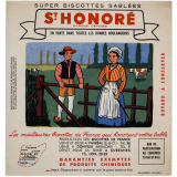 Buvard publicitaire. Super biscottes sablées St Honoré. Maine et Anjou.