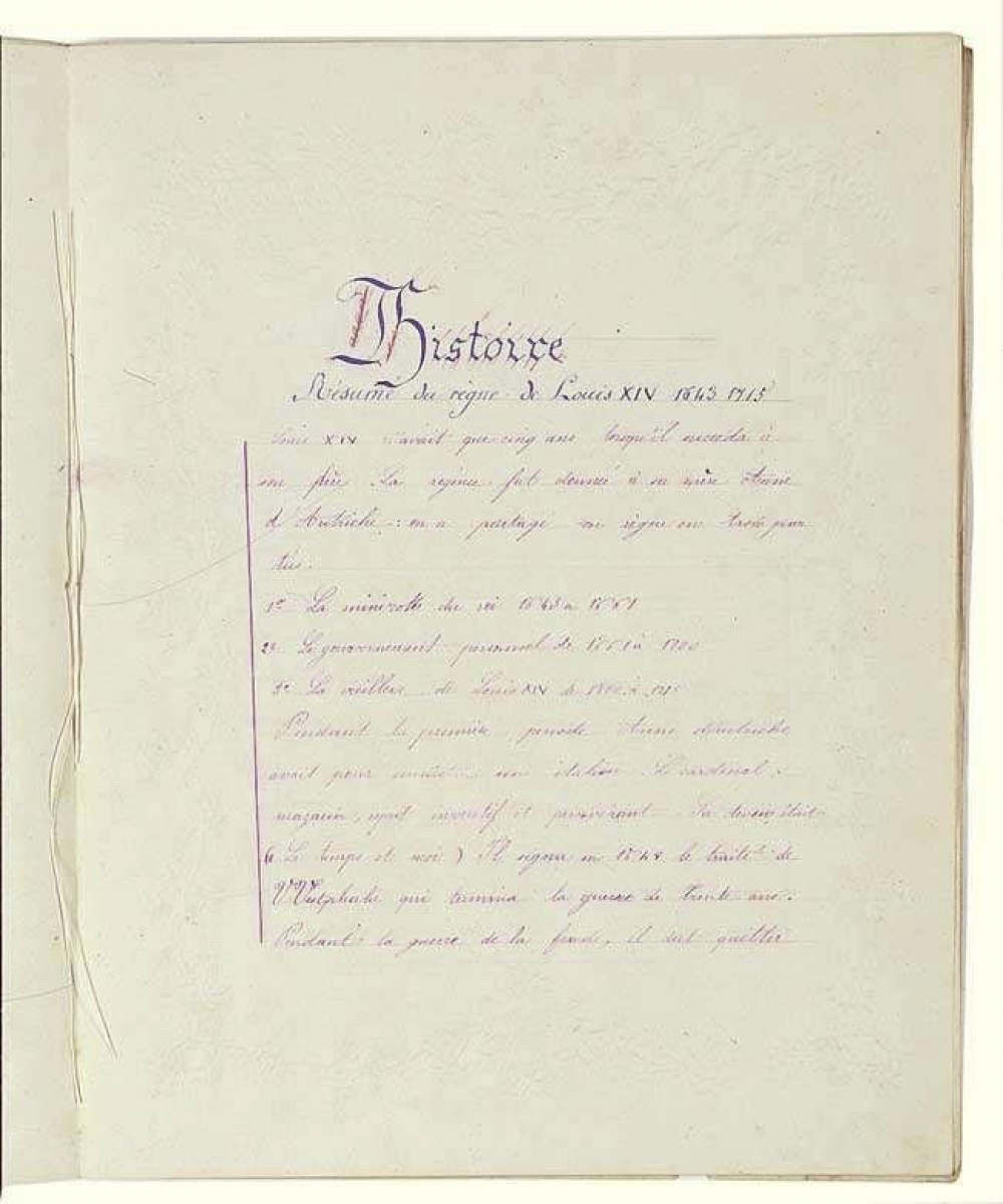 Cahier de composition.