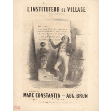 Partition musicale : L'instituteur de village. Chansonnette comique.