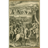 Cavalerie rassemblée devant le chef. 