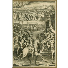 Cavalerie rassemblée devant le chef. 