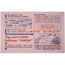 Buvard publicitaire. Rollmops Simon.