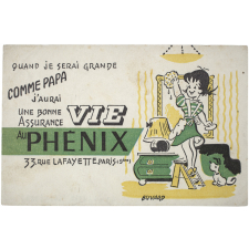 Buvard publicitaire. Assurance Vie Au Phénix. Ménage.