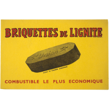 Buvard publicitaire. Briquettes de Lignite.