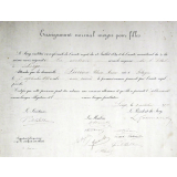 Attestation d'examen de l'Enseignement normal moyen pour filles. 