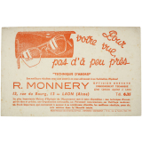 Buvard publicitaire. R. Monnery opticien breveté.