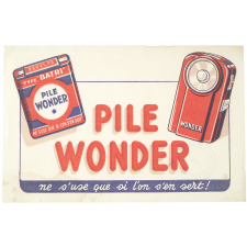 Buvard publicitaire. Pile Wonder.