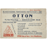 Buvard publicitaire. Otton Frère et Sœur. Votre blanchisseur...