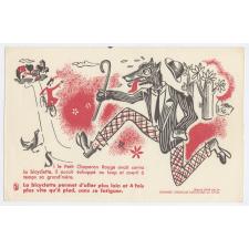 Buvard publicitaire. Si le Petit Chaperon Rouge avait connu la bicyclette…